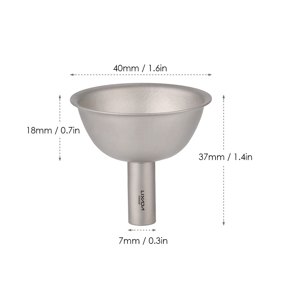 Lixada Titanium Funnel Wine Liquid Filling Funnels for Bottles Flasks Containers