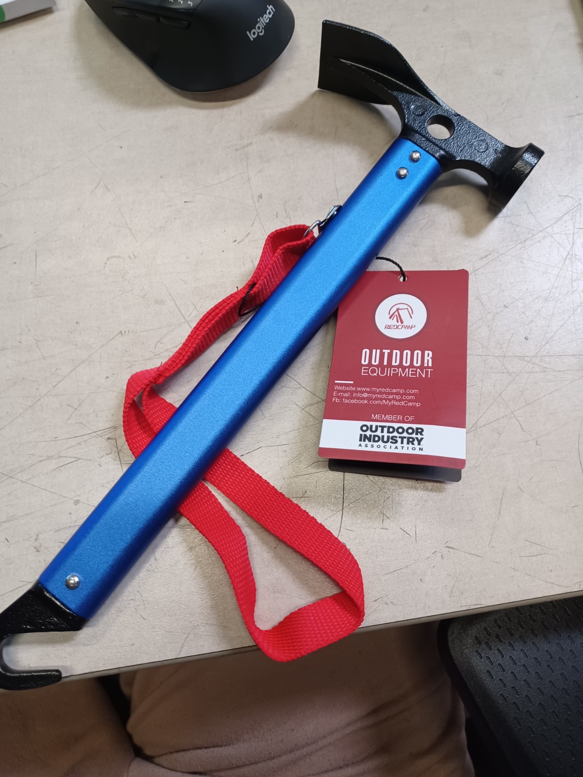 ASR Outdoor Carbon Steel Camping Hammer with Tent Stake Puller Hand Tool 12in.