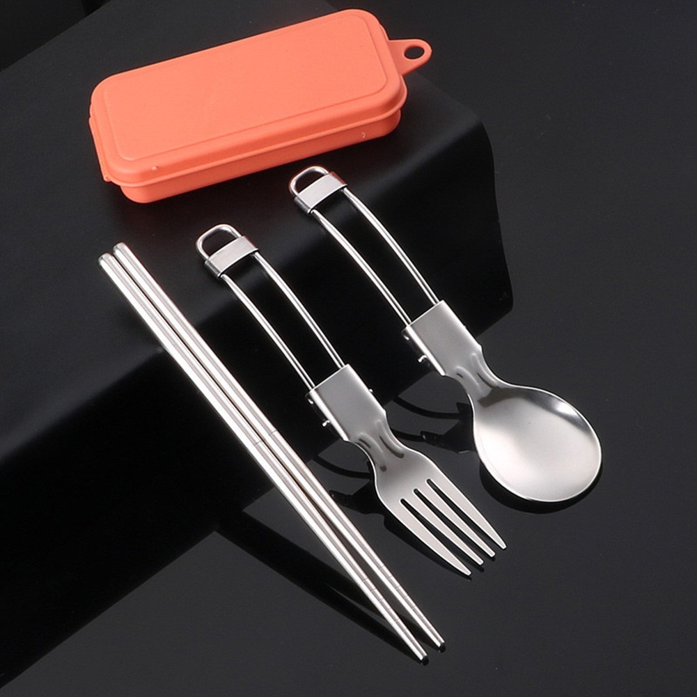 Picnic Cutlery Camping Utensil Easy Storage Foldable Design Functional