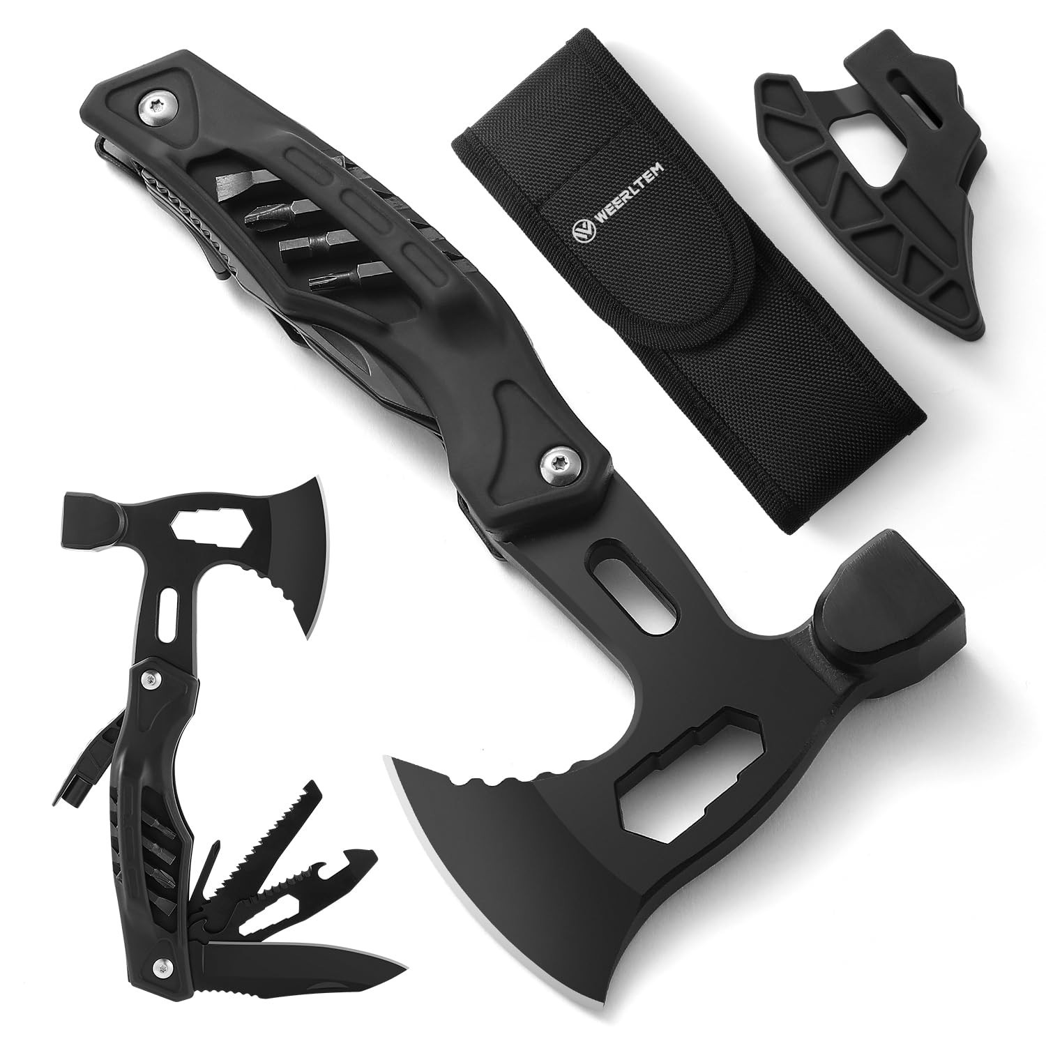 22-in-1 Camping Multitool Hammer Hatchet, Portable Axe & Screwdriver Set – Perfe