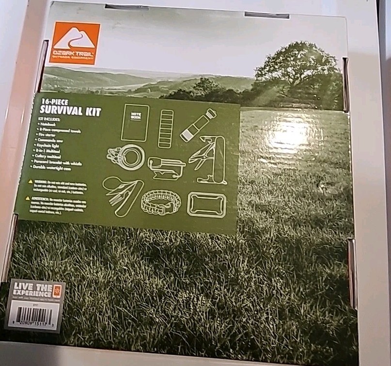 Ozark Trail Outdoor Equipment 16-Piece Survival Kit NEW IN BOX