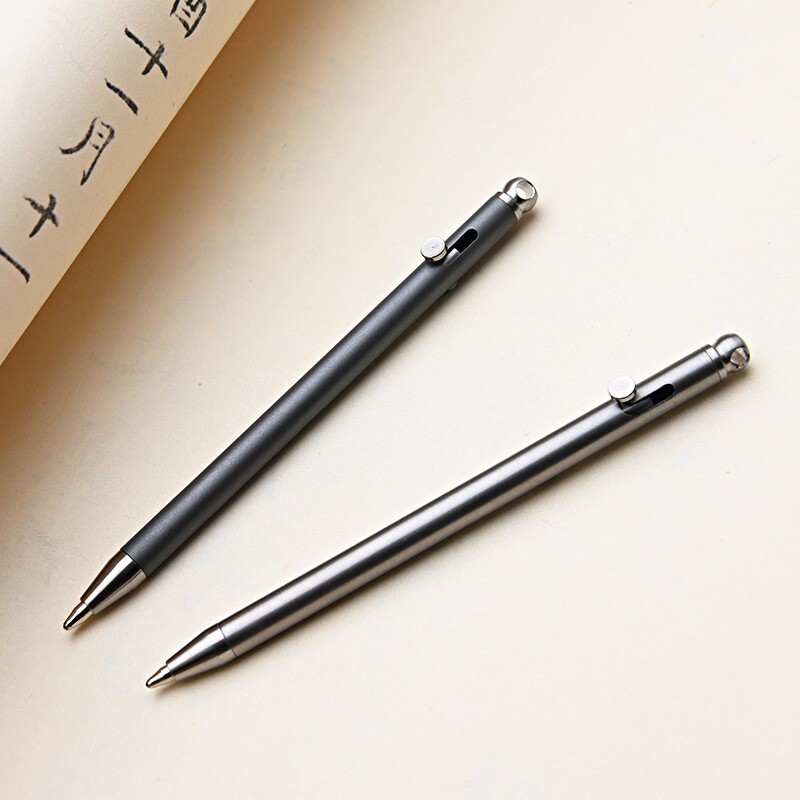 Titanium Alloy Mini Pocket Pen EDC Outdoor Tool Portable Key Chain Ballpoint Pen