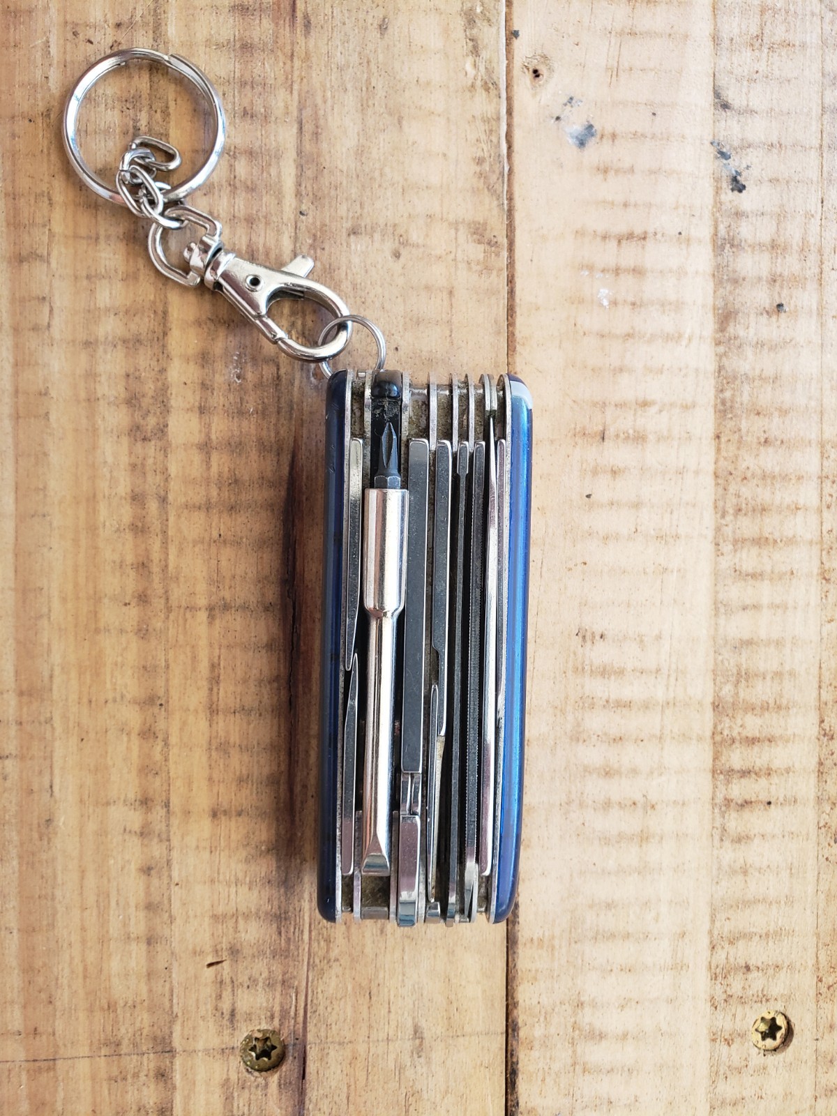 Victorinox Blue Stainless Multi-Tool Knife Scissors Corkscrew Bottle Opener