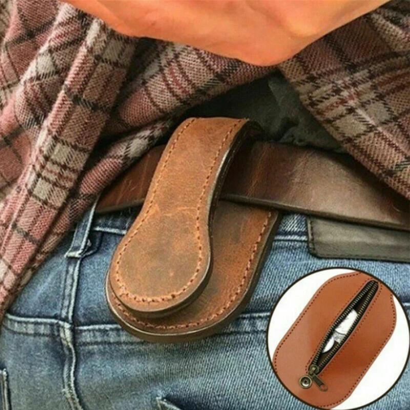 Men Leather Coin Purse Outdoor Utility Multi-tool Wallet Women