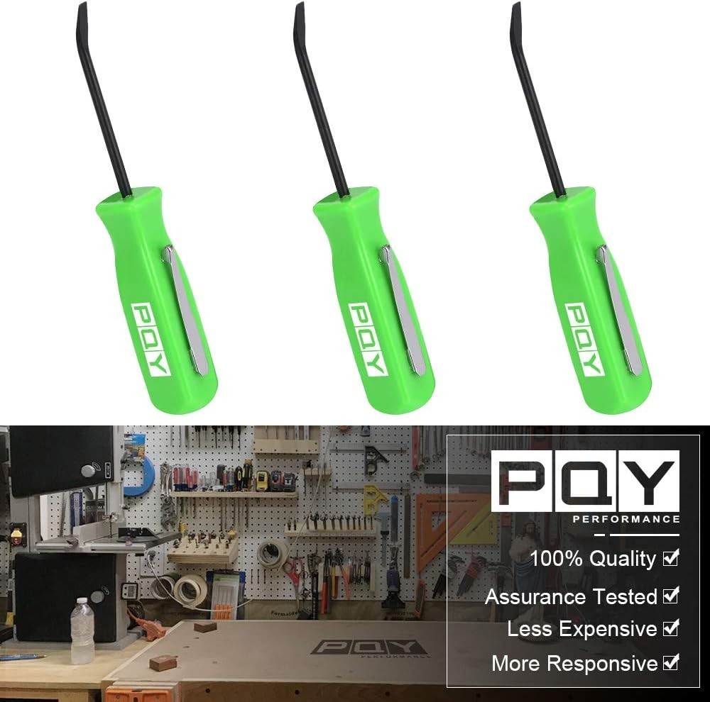 3-Piece Mini Pocket Pry Bar Set – 4.5” Green Tools for Mechanics & Technicians