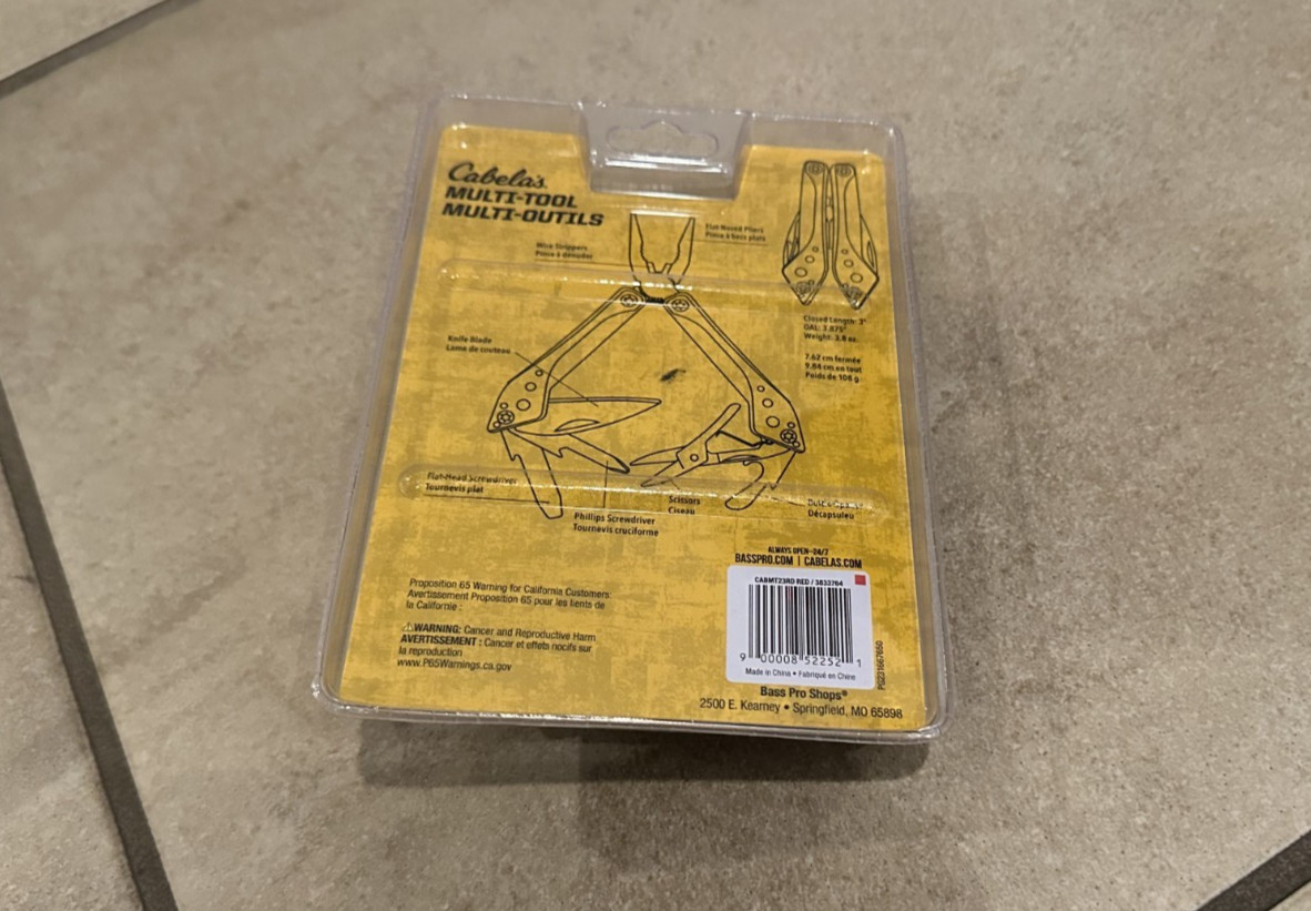 Cabela’s Multi Tool + Mini Utility Tool NIB 7-in-1 Pliers Knife Set