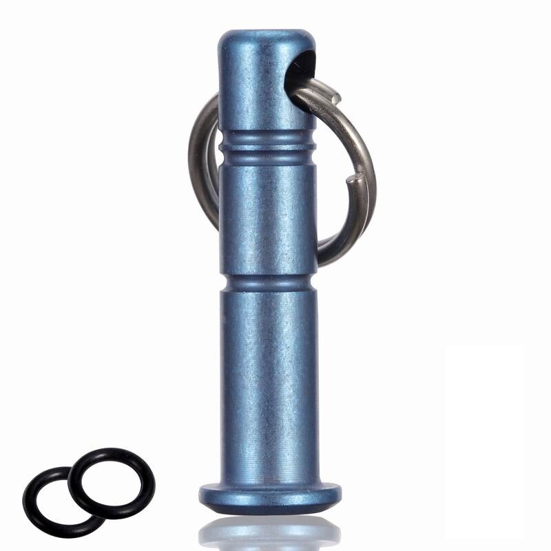 Titanium Lanyard Bead Bolt Holder with Split Ring Keychain Necklace Pendant DIY