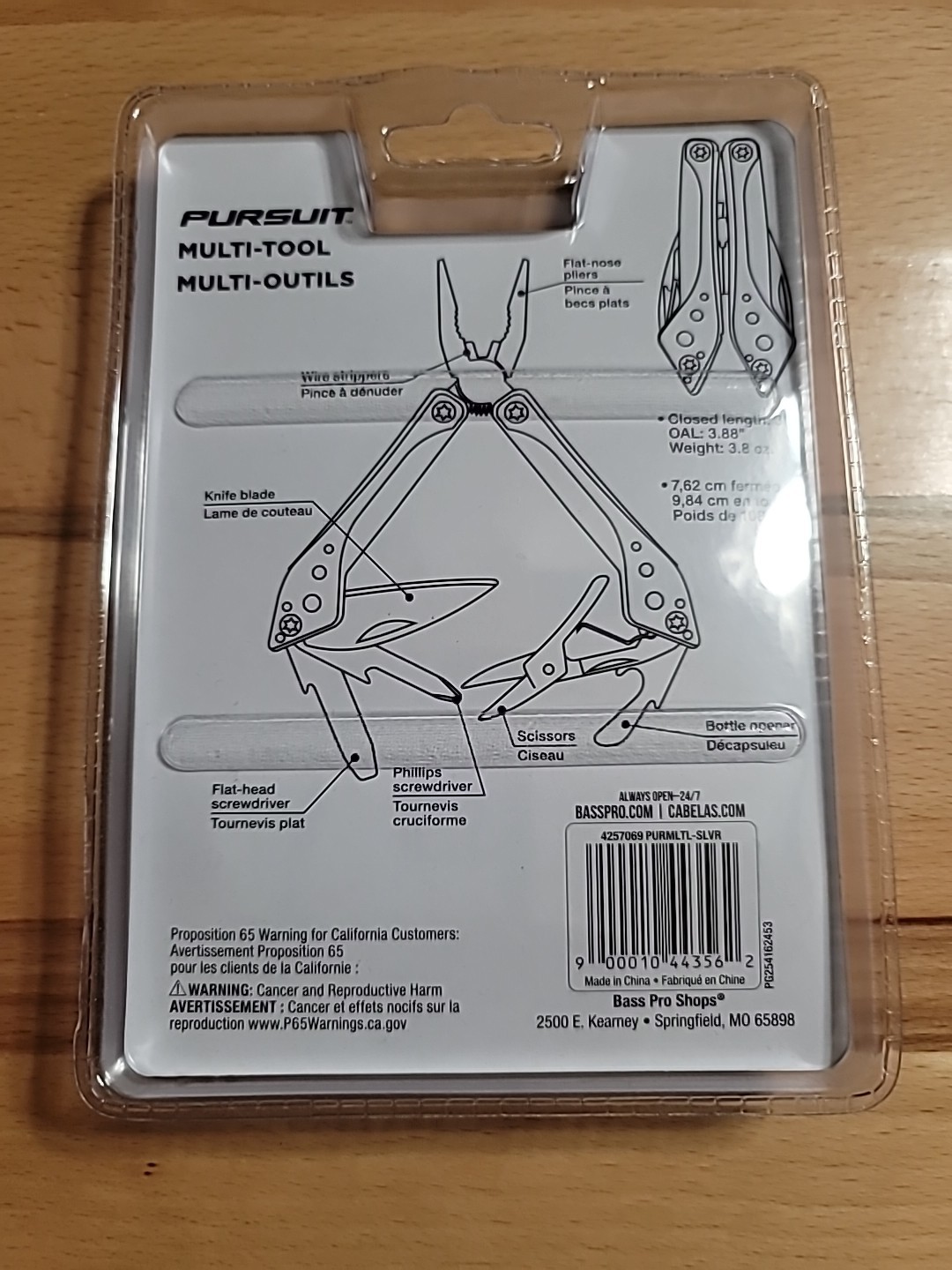 PURSUIT Multi-tool 7-in-1 Stainless Steel/ Black Color Combo Tool New Sealed