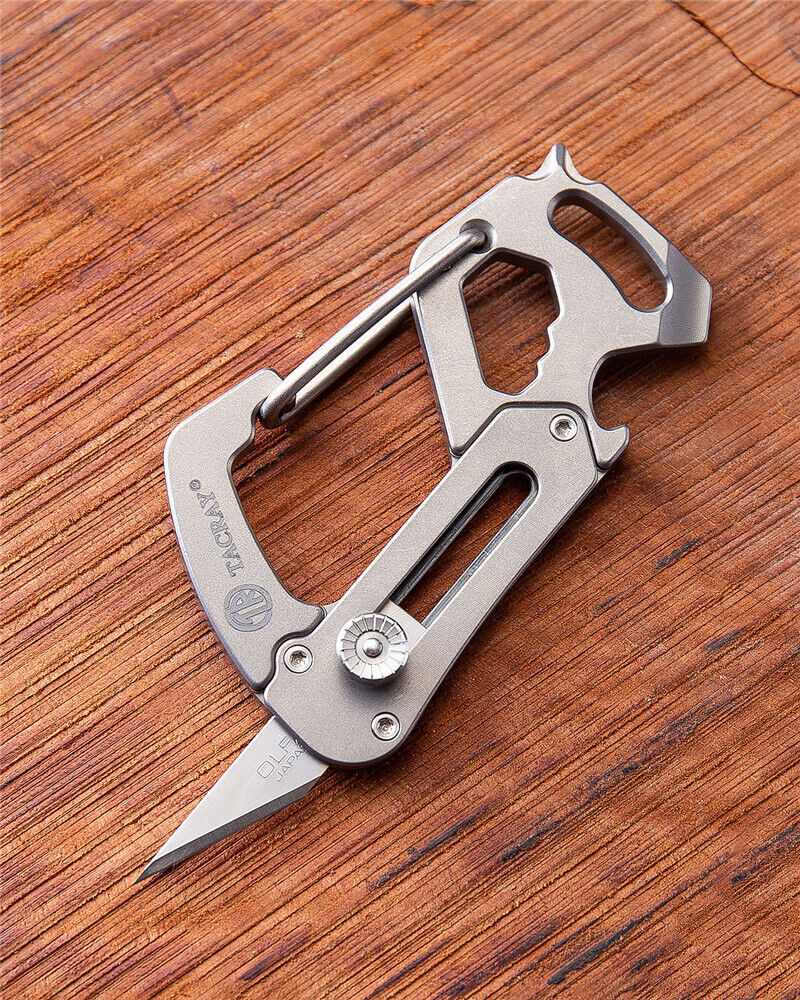 Titanium Alloy Keychain EDC Multifunction Tool Wrench Screwdriver Bottle Opener
