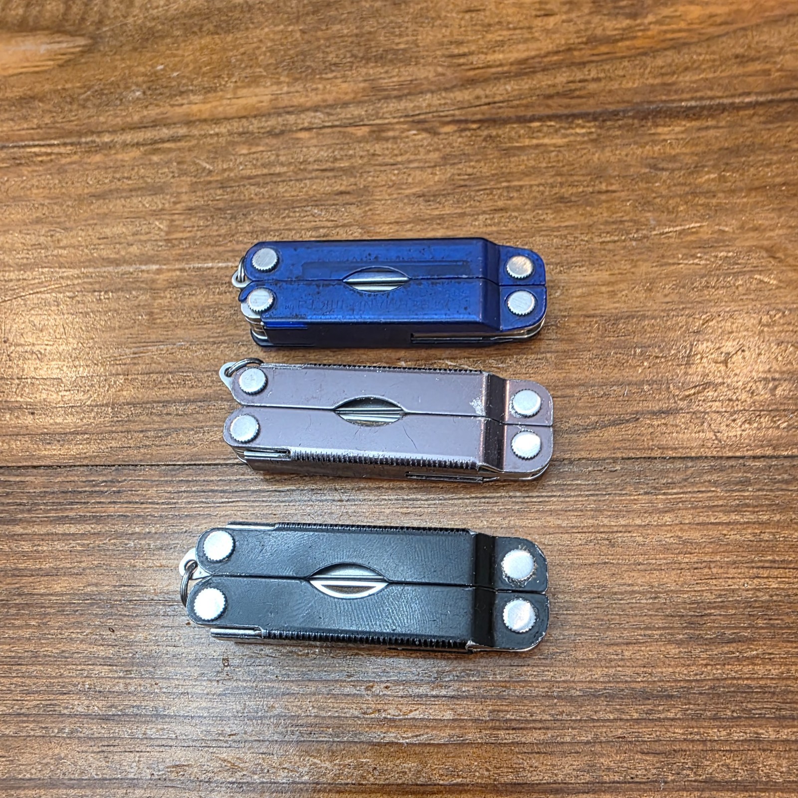 Leatherman MICRA Multi-Tool – Stainless Steel – Lot of 3 – Blue Black Colors