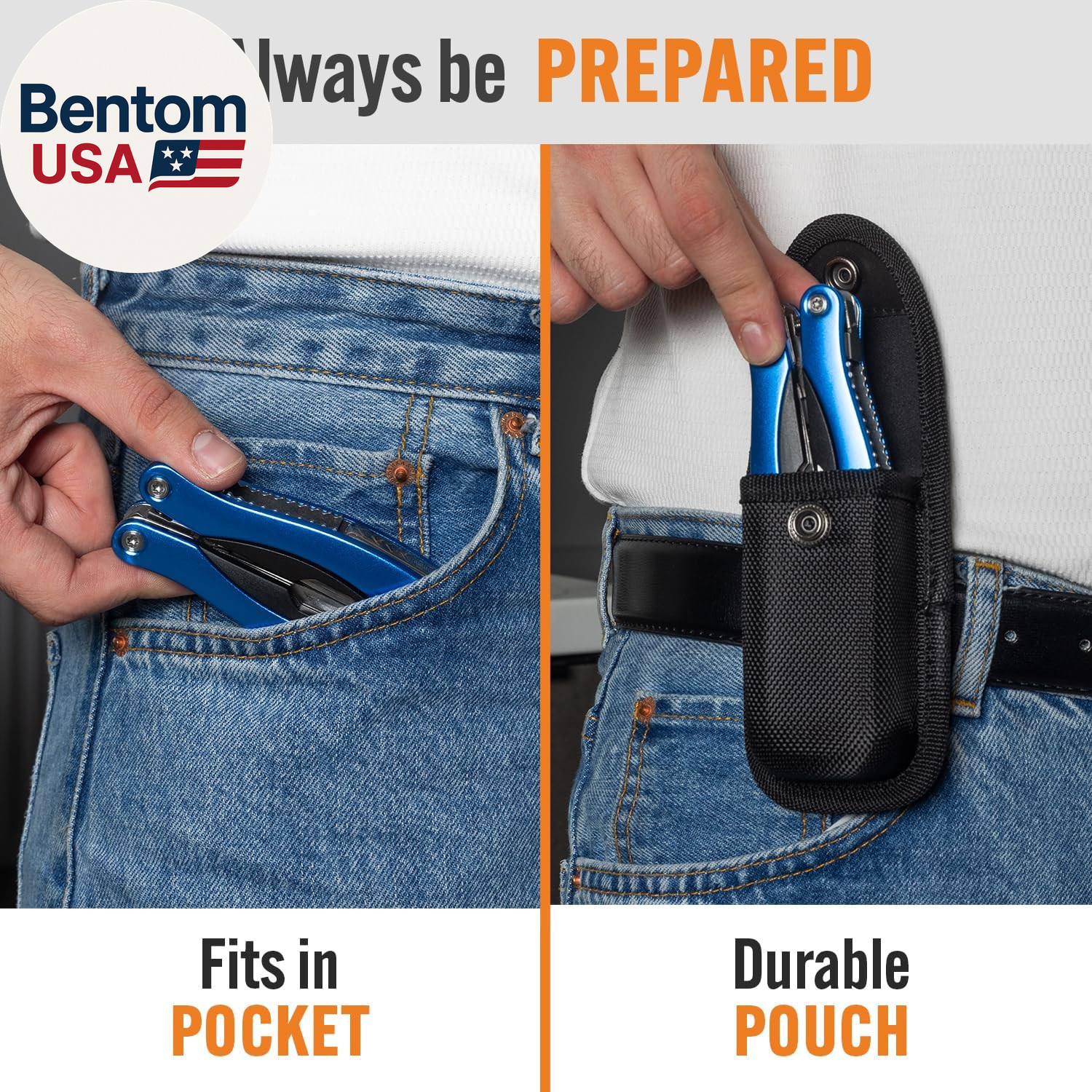 15-In-1 Multitool with Safety Locking, Stainless Steel Pocket Knife & Pliers, Co