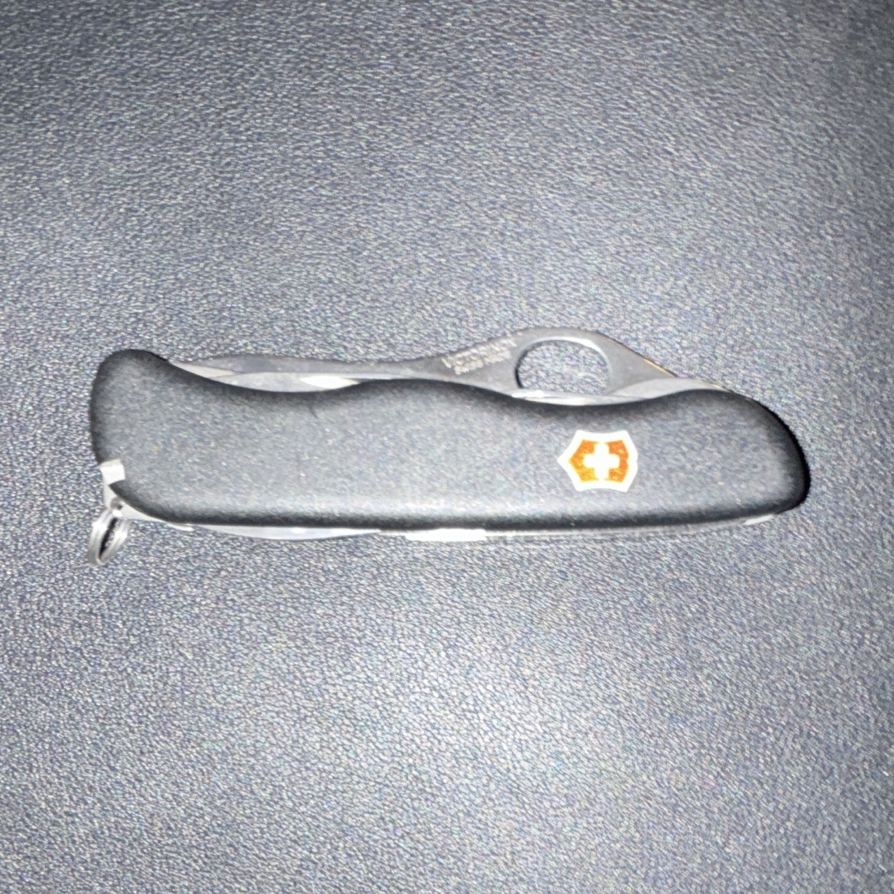 Victorinox Swiss Army Knife Multi-Tool 4 Tools Black Part Serrated Blade Lanyard