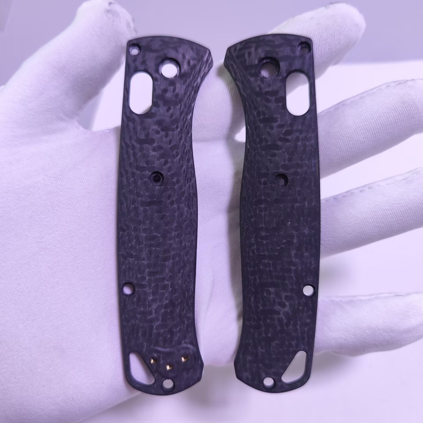 1 Pair 3K Carbon Fiber Handle Scales For Benchmade Bugout 535 Knives New