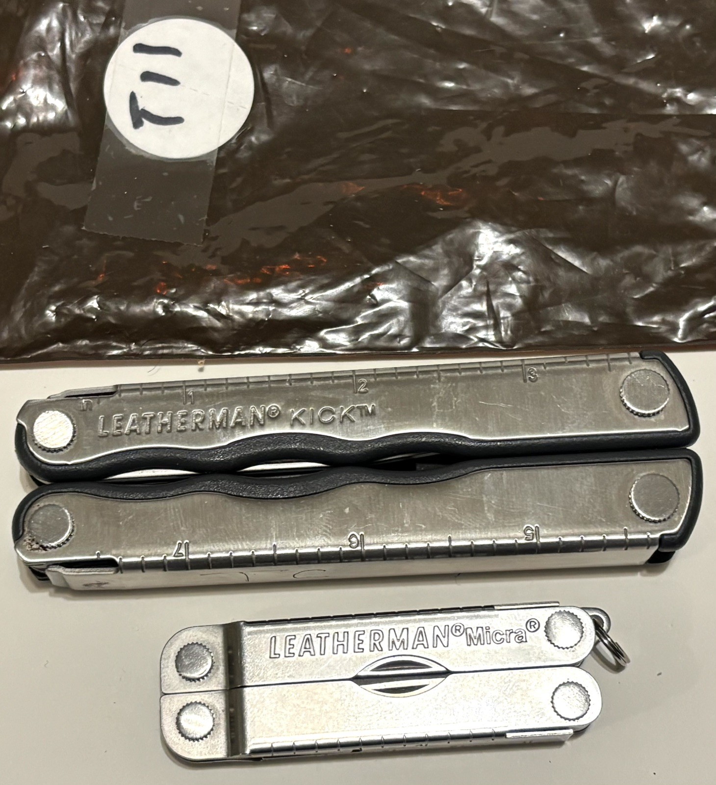 LEATHERMAN KICK MULTI TOOL AND MICRA MINI TOOL 2 PC LOT