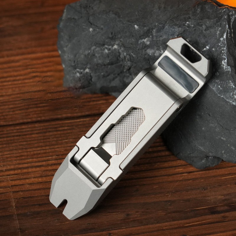 Titanium Alloy Pry Bar Phone Stand EDC Multi Tool Portable Pocket Tool