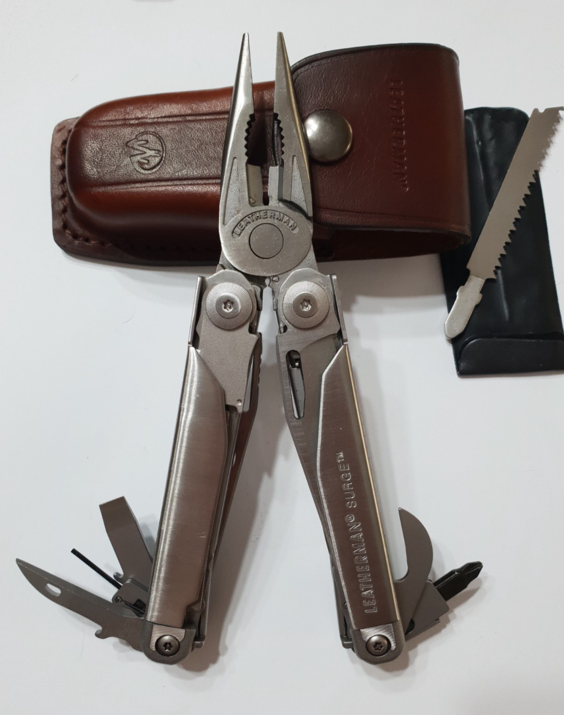 🔥🔥🔥 Leatherman Surge Gen1 Large Leather Sheath Retired Collectable Very Rare