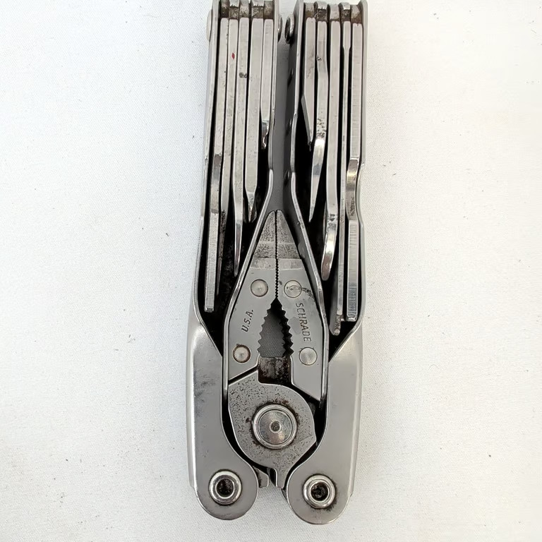 Schrade Tough Tool Multi-Tool USA Made Vintage Pliers Stainless PAT PEND Silver