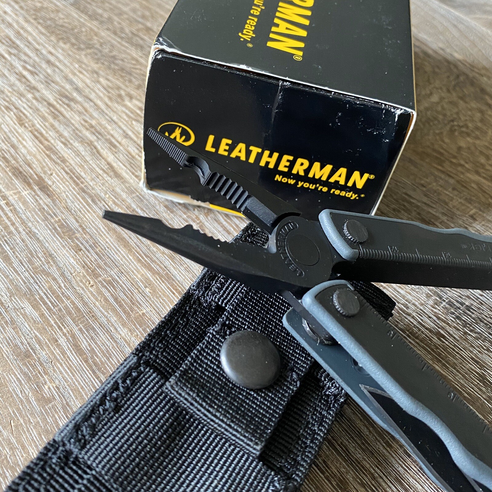 Vintage Leatherman KICK Black CC/Cap Crimper. MOLLE sheath