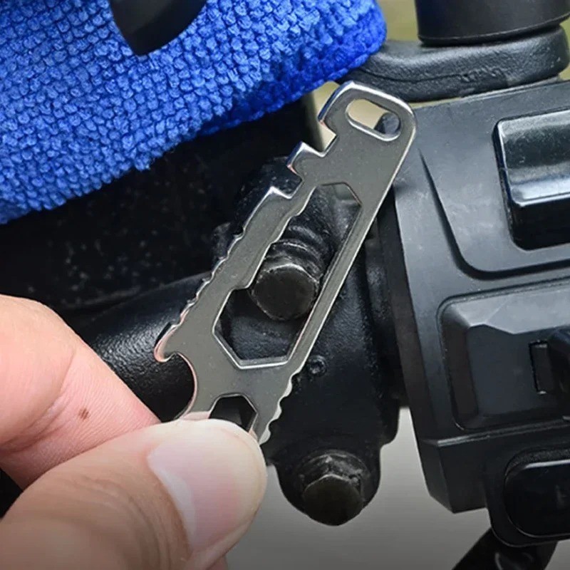 Mini Stainless Steel Pry Bar EDC Hex Wrench Bottle Opener Repair Tool