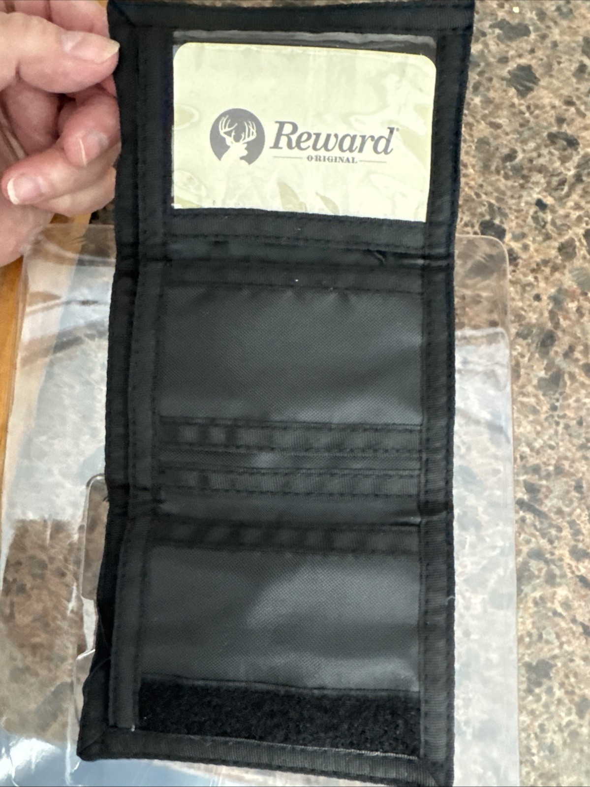 Reward Original Fabric Wallet With Bottle Opener Multi Tool Pocket Size Black