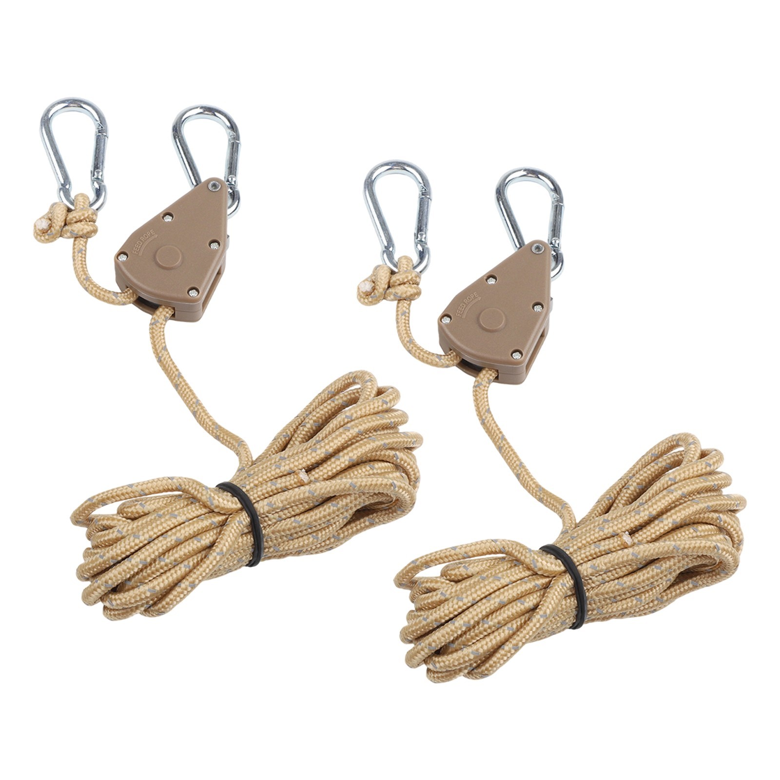 Outdoor Pulley Adjustable Rope Hanger Indoor Tasks 2 Bearing Buckles Included