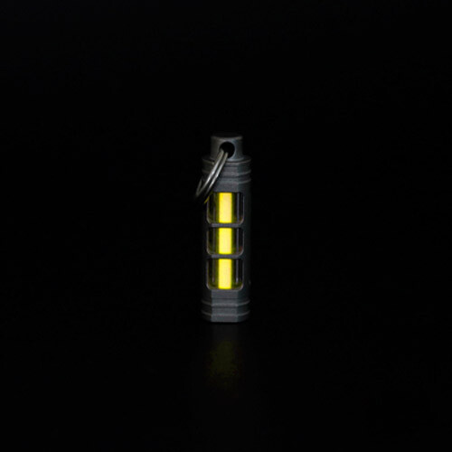 Titanium luminous Tube Pendants Paracord Beads Key Ring Necklace Pendants