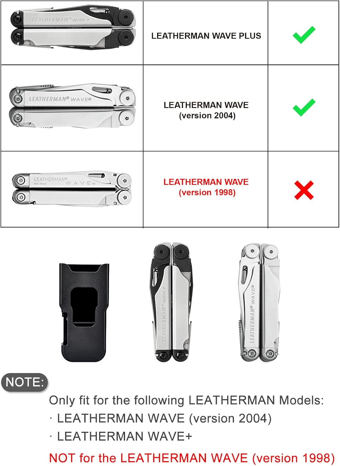 360° Rotation Sheath for LEATHERMAN Wave & Wave plus +, Wave plus Case Holder, L