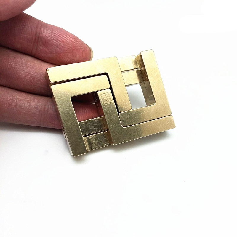 Brass Intelligence Luban Lock Educational Brain Teaser Puzzle Magic Toy Hard