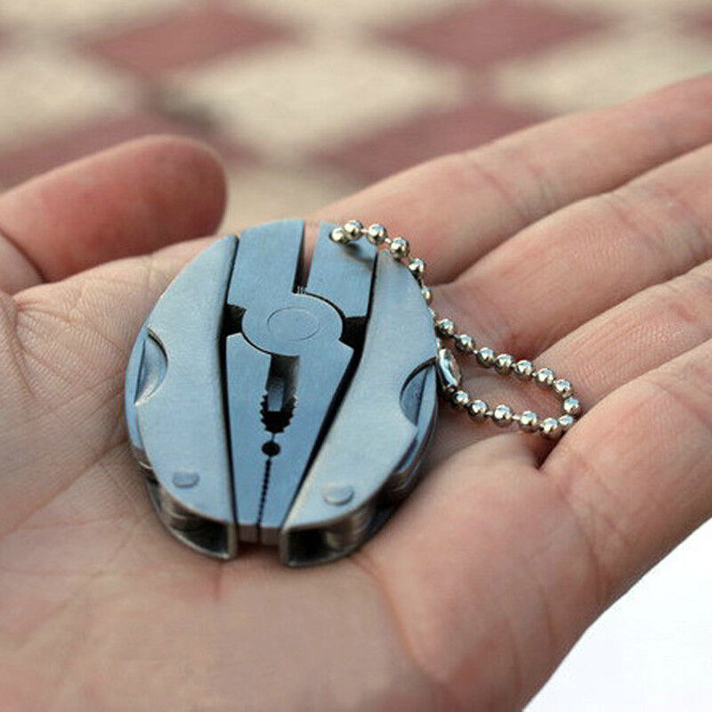 1pc Mini EDC Multi Function Folding Pocket Tool Keychain Screwdriver Plier Knife