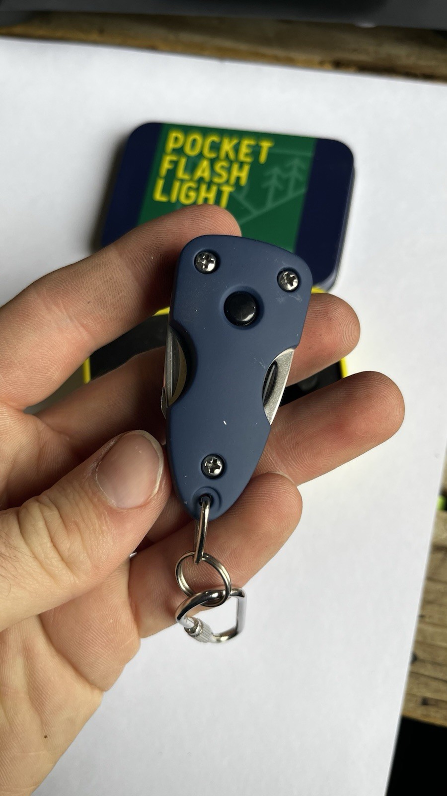 Wild + Wolf Pocket Flashlight Multi-Tool Keychain with LED, Knife&Bottle Opener