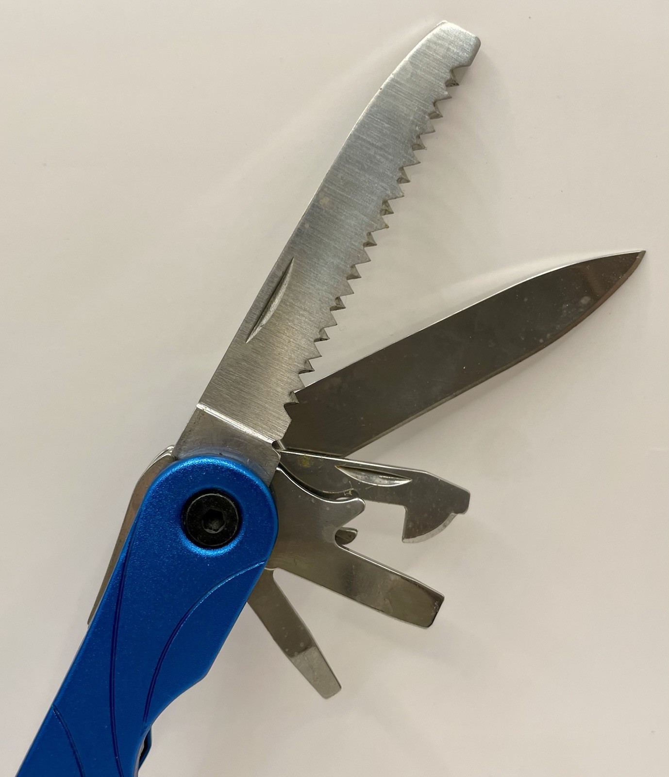 SHEFFIELD Stainless Steel Compact Multi-Tool 10 Tool w Nylon Case Turquoise NICE