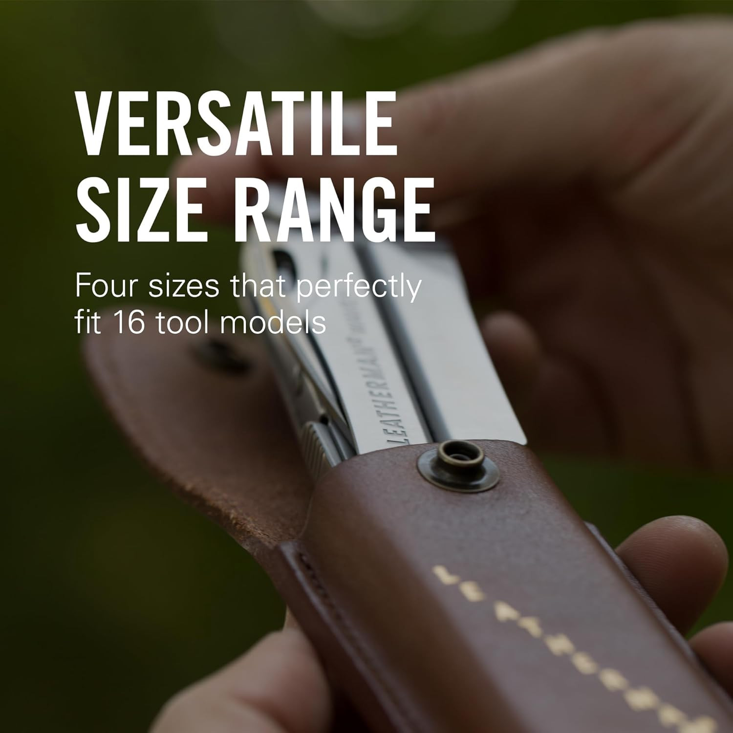 , Heritage Leather Snap Sheath for Multi-Tools, Brown, Medium
