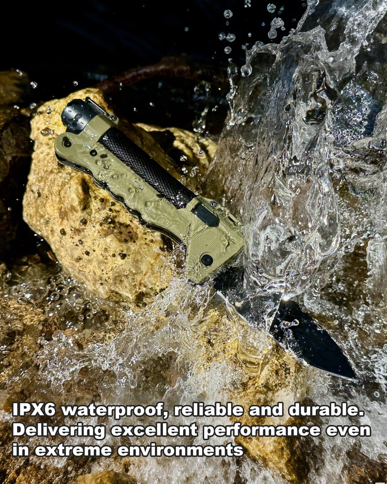 VAK6 Survival Multitool with Folding Knife, LED Flashlight, Pulse Ignition an…
