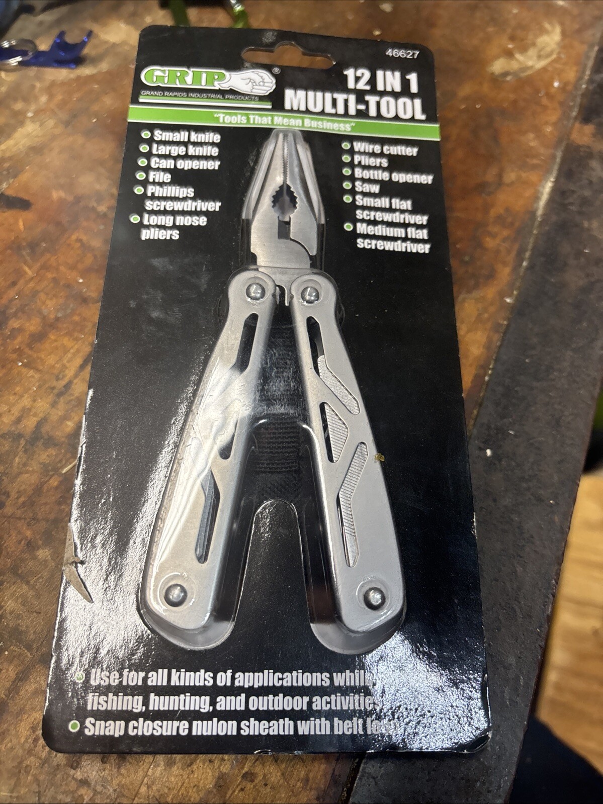 GRIP 12-in-1 Pocket Multi-Tool w/Caring Case- 46627 In Package Free Shipping