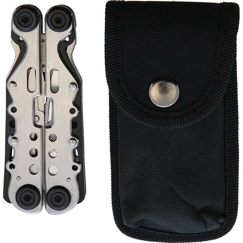 Katz Multi Tool Pliers Blades Bottle/Can Openers Brushed Stainless Steel Handle
