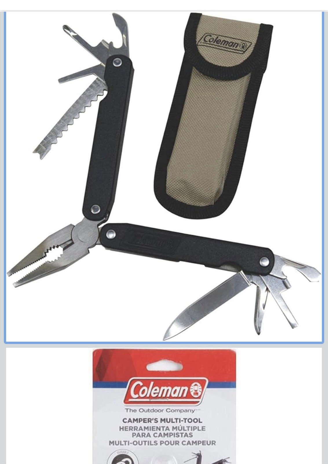 Coleman Stainless Steel Campers Multi Purpose Tool With Carrying Case NEW Sealed