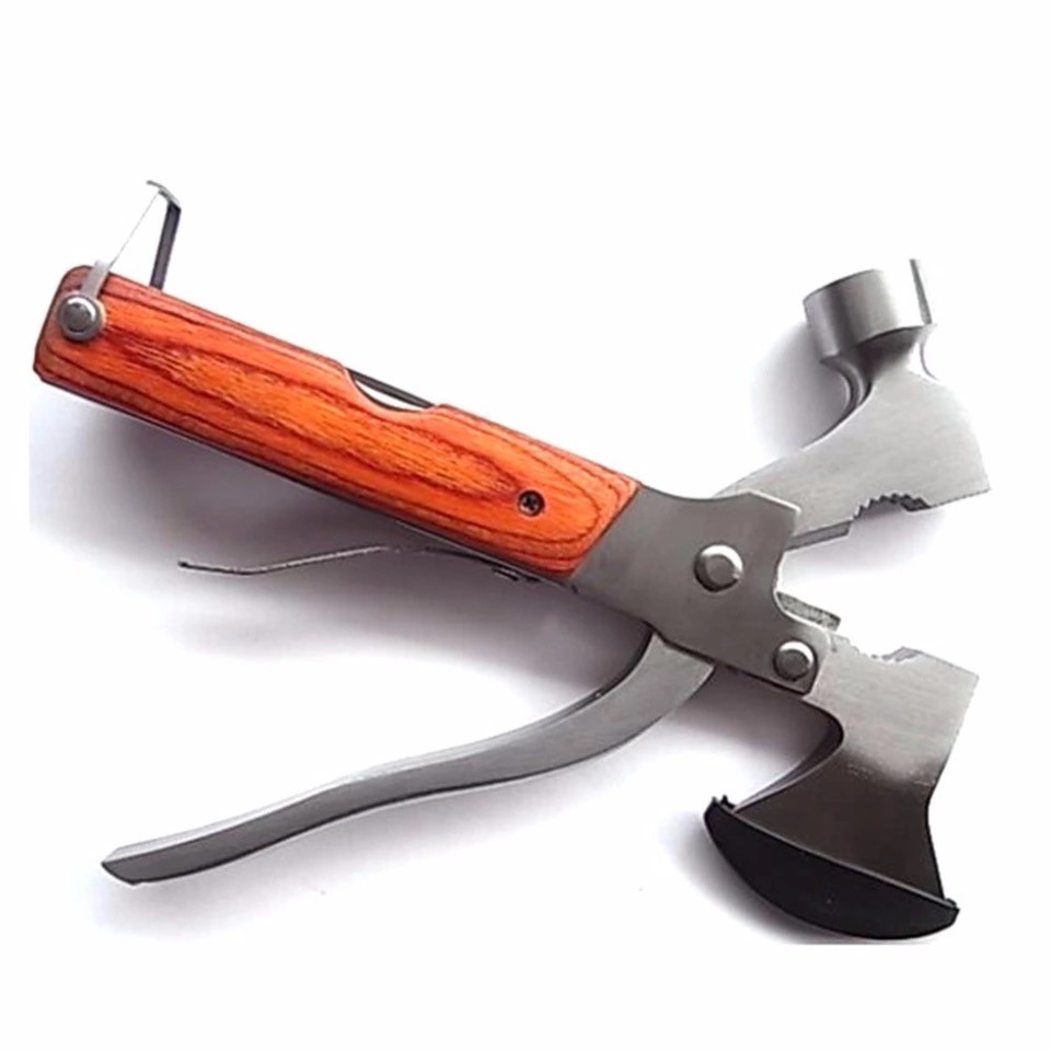 Multi Tool Hammer Saw Axe Knife Wire Cutter Pliers Wrench Screwdriver
