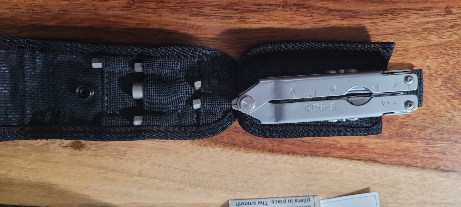 Gerber 55800 Multi-Plier Stainless Finish-Bit Driver Bits-Cloth Sheath-box&paper