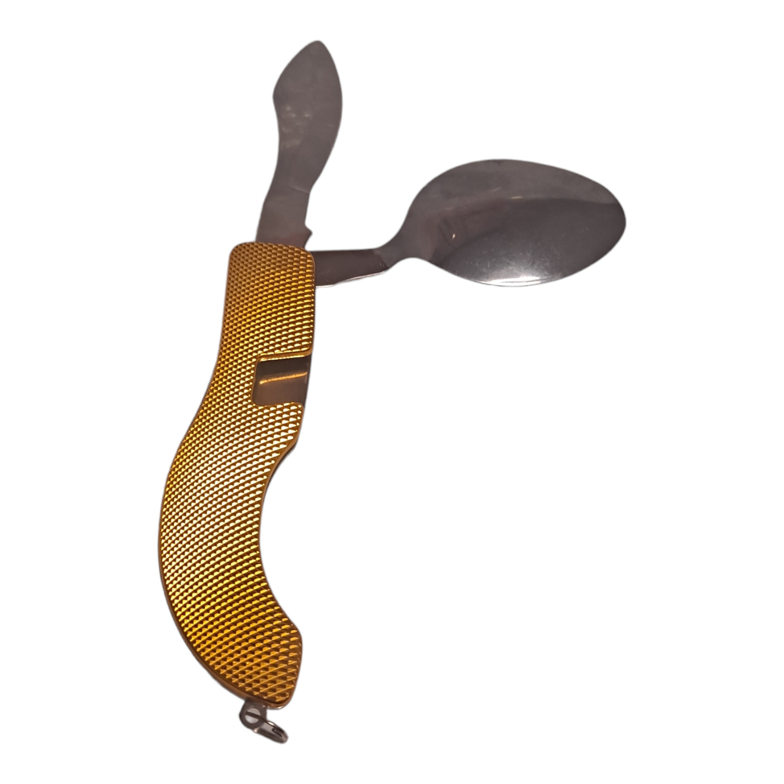 2PC Folding Cutlery Set Eating Utensils Fork Spoon Knife Bottle Opener