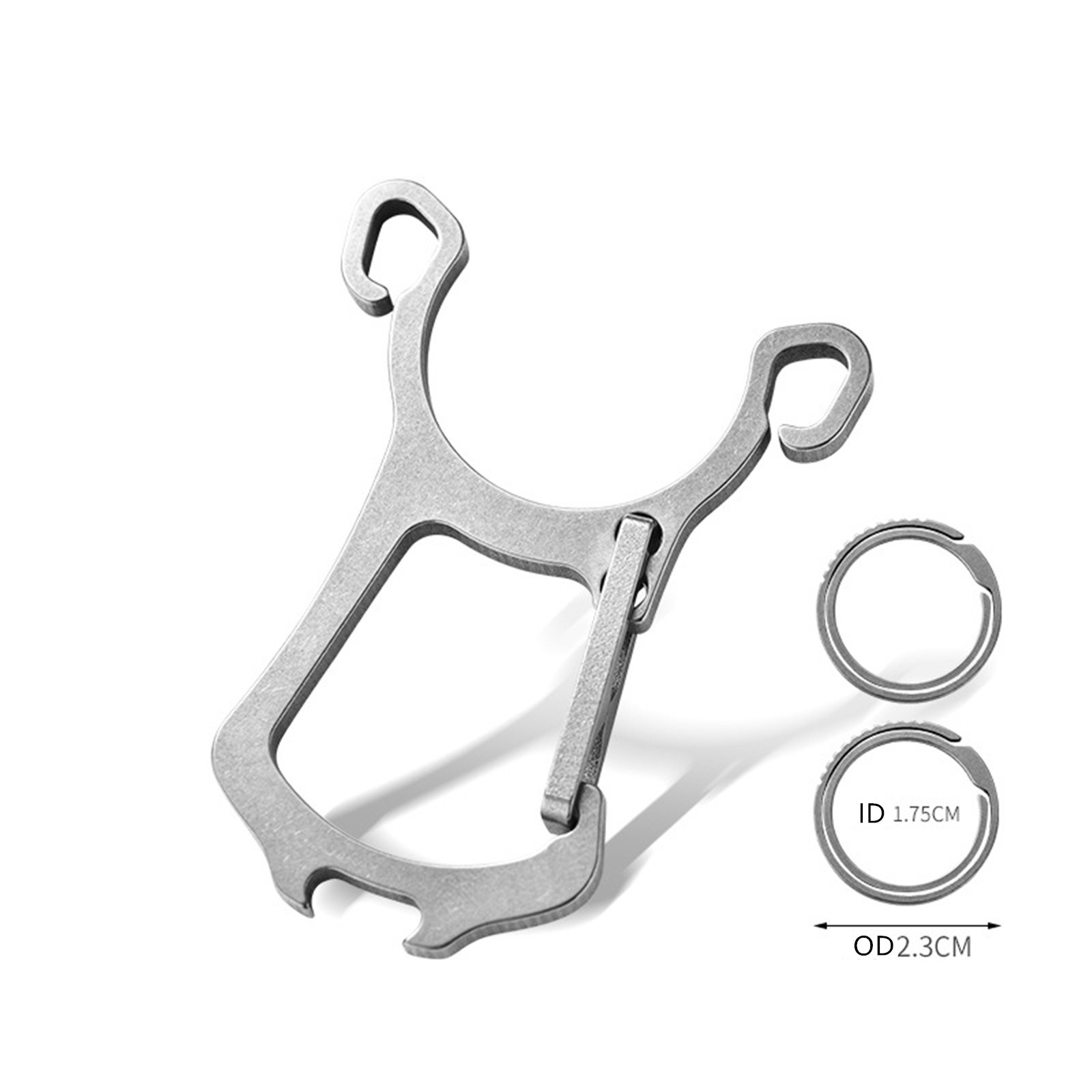CNC Titanium Alloy Pocket Pry Bar Pendant Mini Crowbar Opener Keychain Multi EDC
