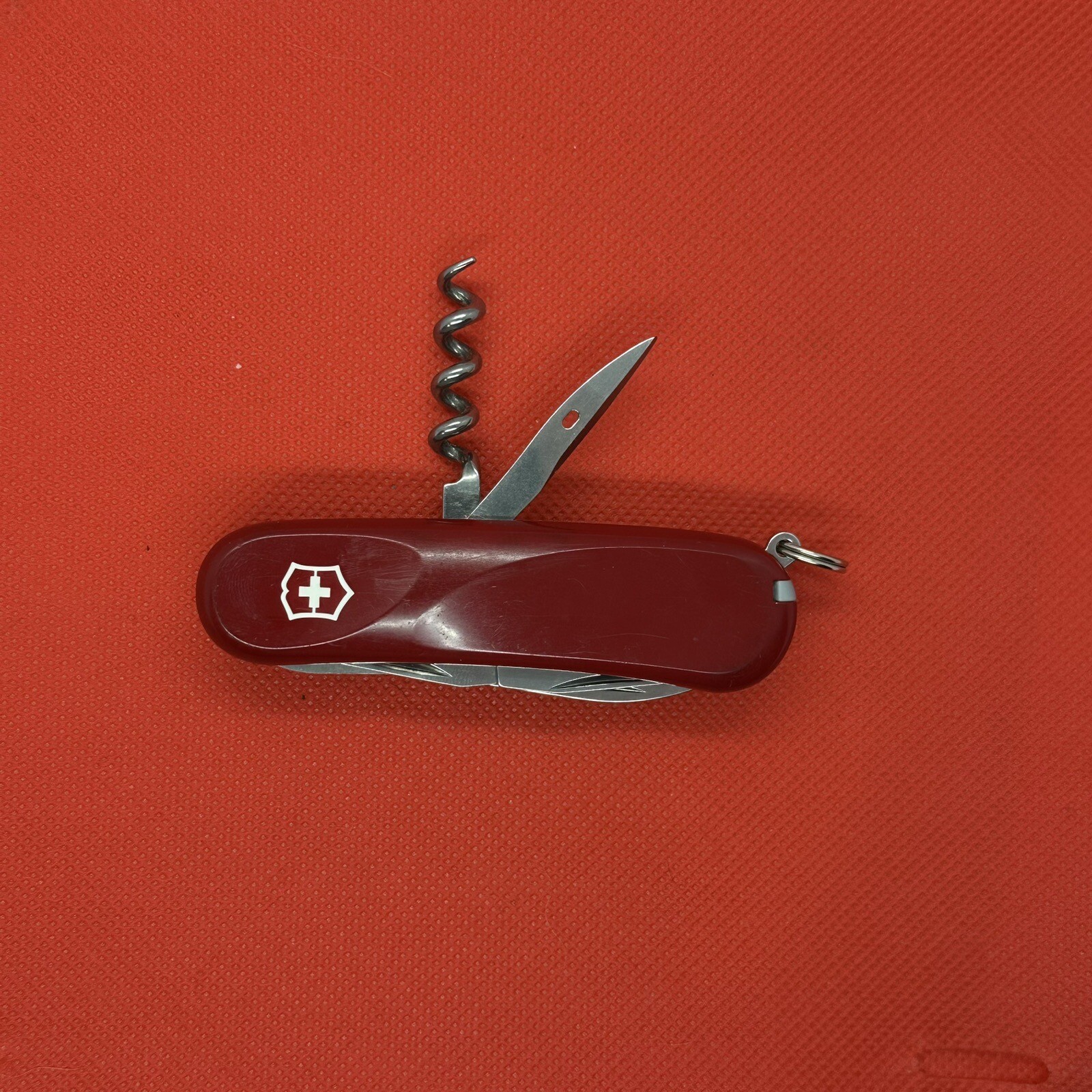 Red Victorinox Delemont Evolution 14 Swiss Army Knife- hunt, hike, fish, EDC!