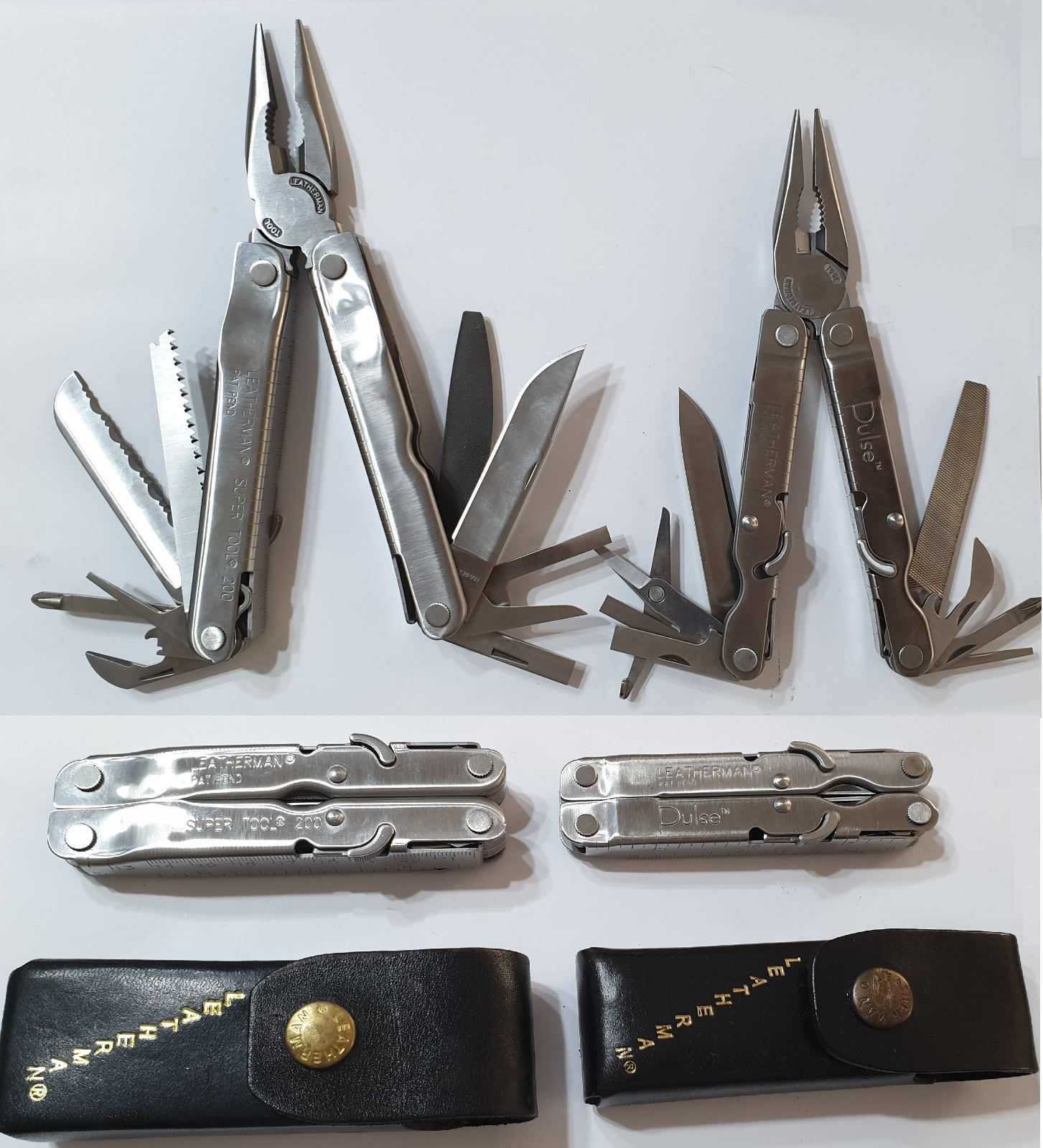 🔥🔥🔥 Leatherman Super Tool 200 & Pulse Set Unique Locks Rare Not Used
