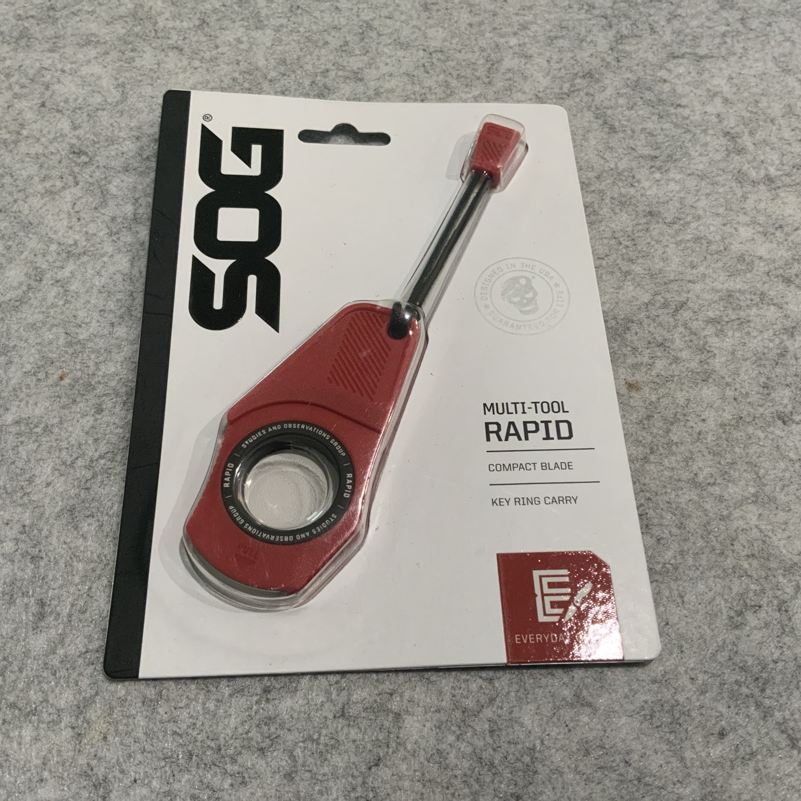 SOG Multi Tool Rapid Compact Blade Knife Rescue Red New