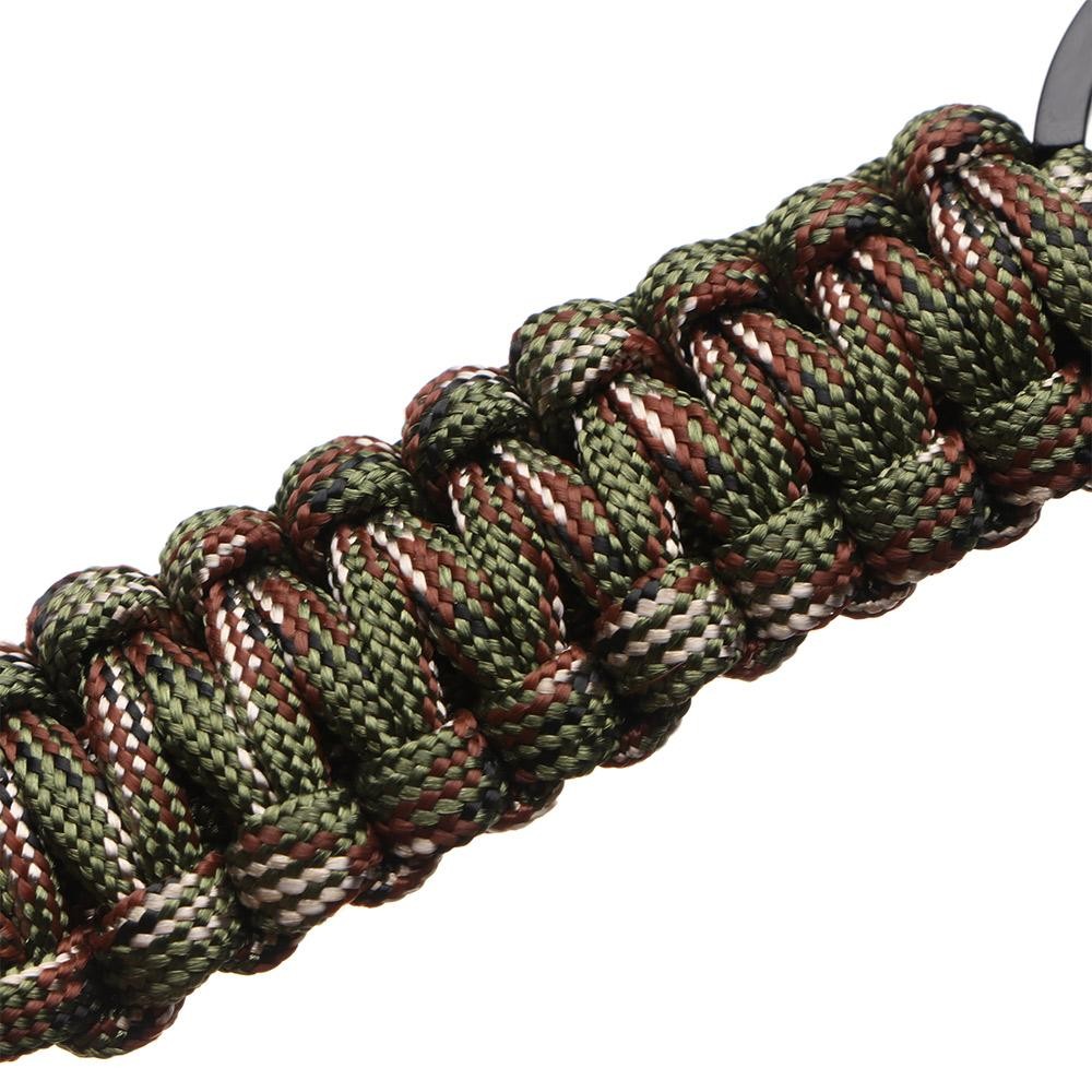 Outdoor Paracord Keychain Carabiner Survival Clip Camping Bottle Opener Tool
