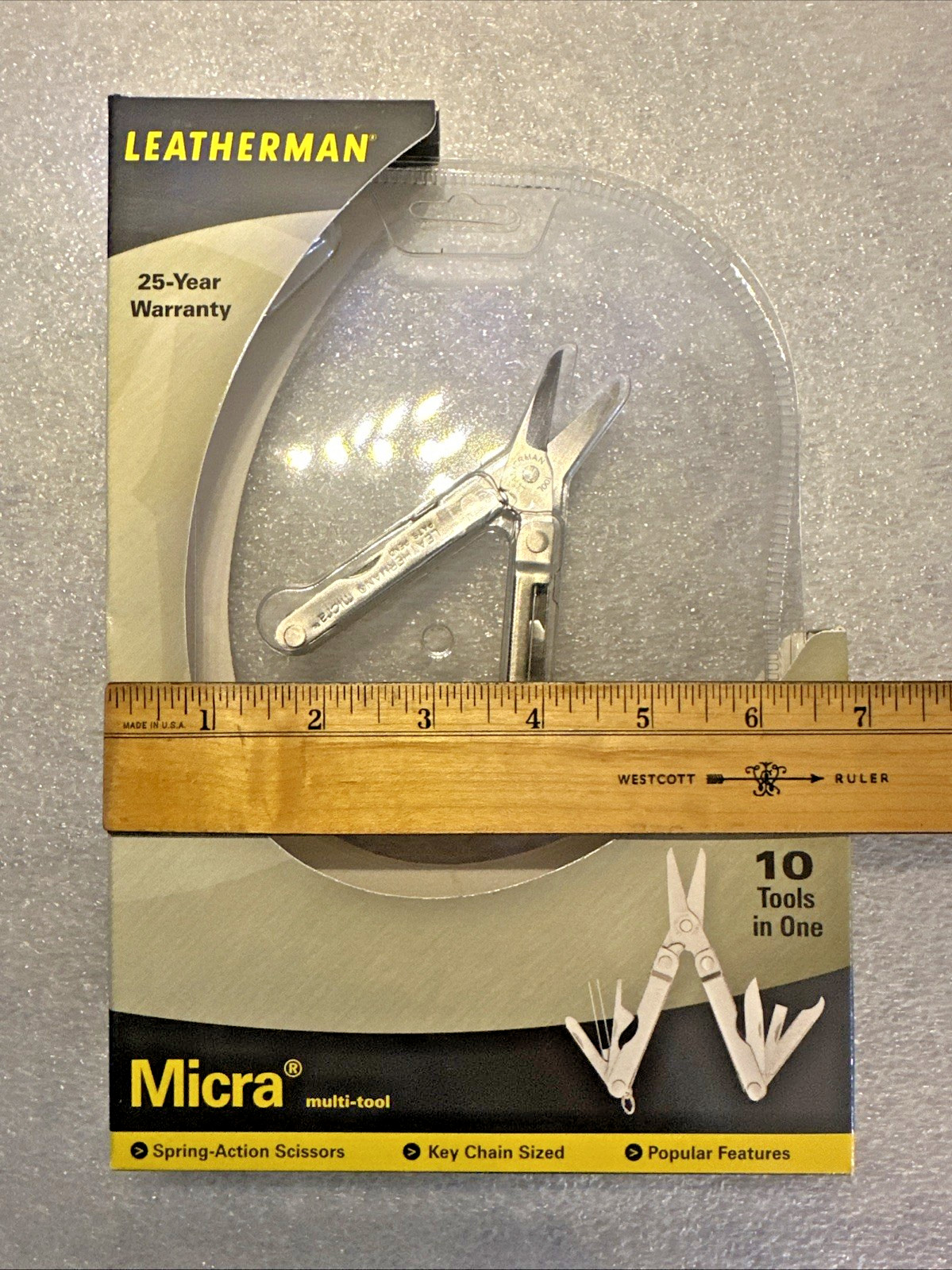 Leatherman Micra Multi-Tool Stainless Steel 10 Tools in One 2004 VTG New Sealed