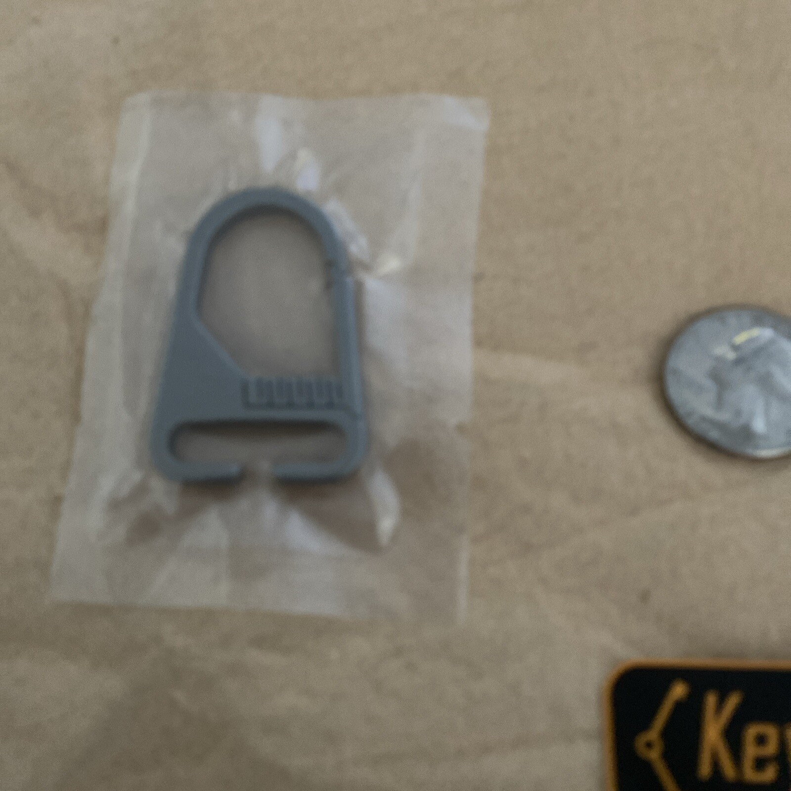 KeyUnity KB00 Titanium Carabiner Keychain Nylon Webbing Molle Clip with Hook