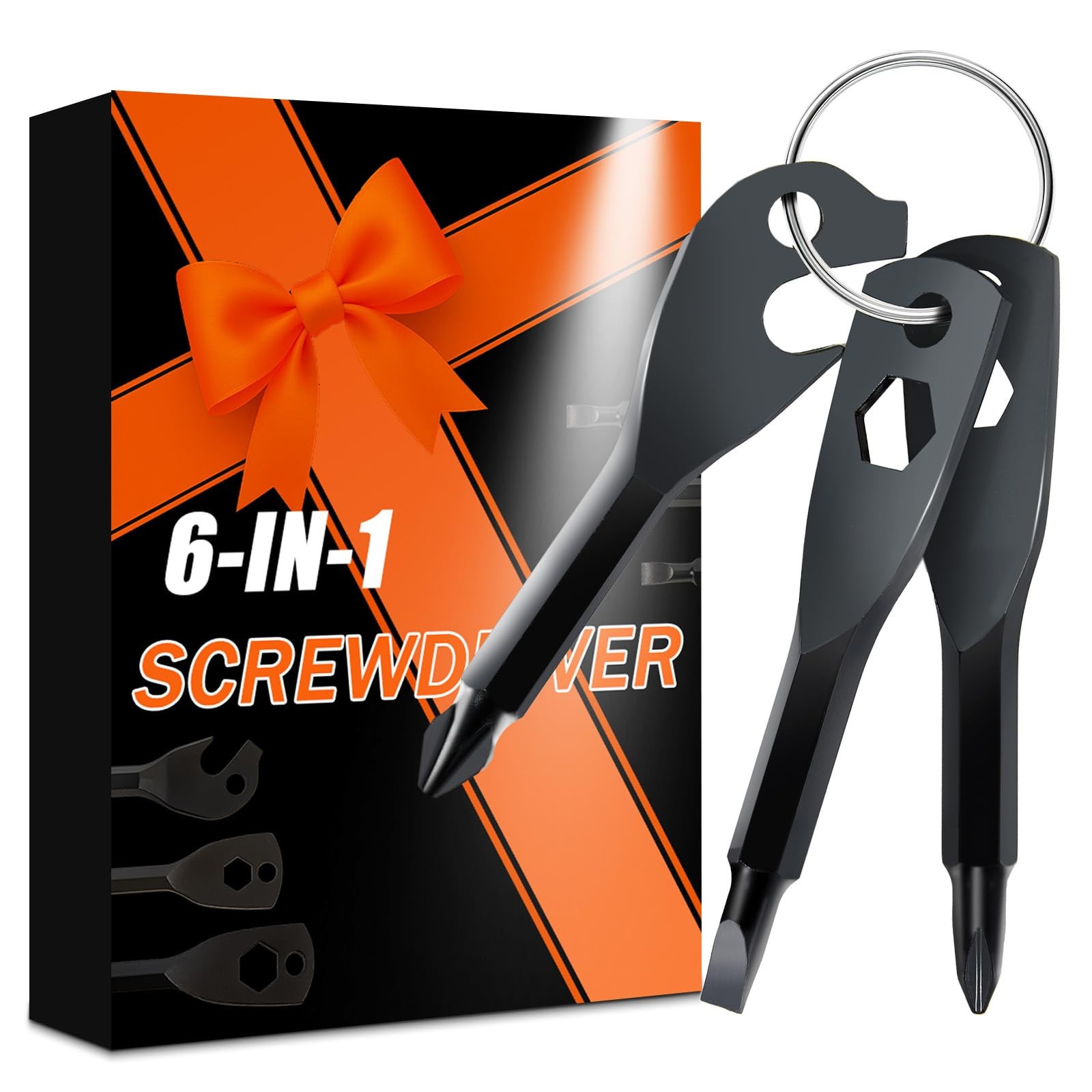 Valentines Day Gift for Him Husband Boyfriend, 6-in-1 Keychain Screwdriver Bit