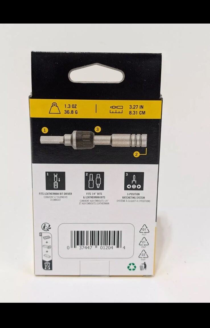 Leatherman Ratchet Driver – 1/4” Hex Bit Driver – 931030 | New IN HAND