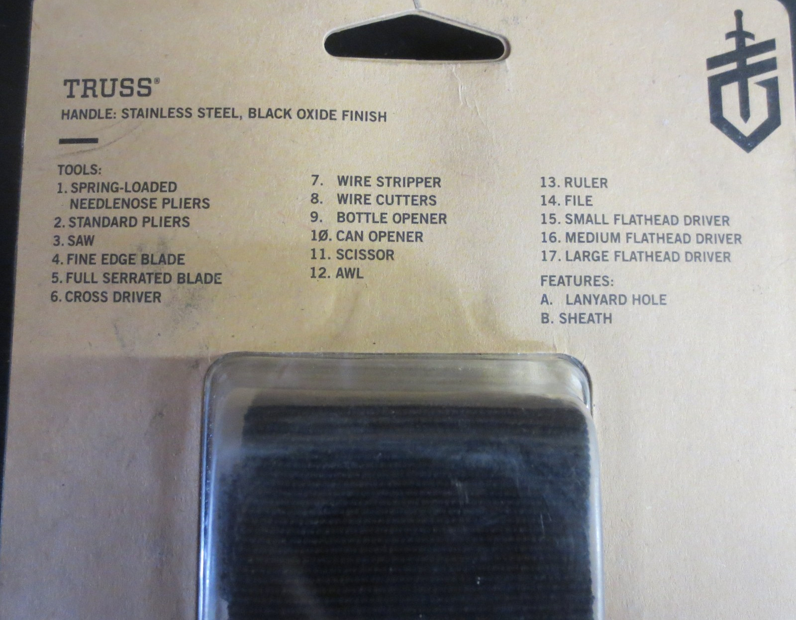 Gerber Truss Stainless Steel Multi Tool, Black – 31-003882