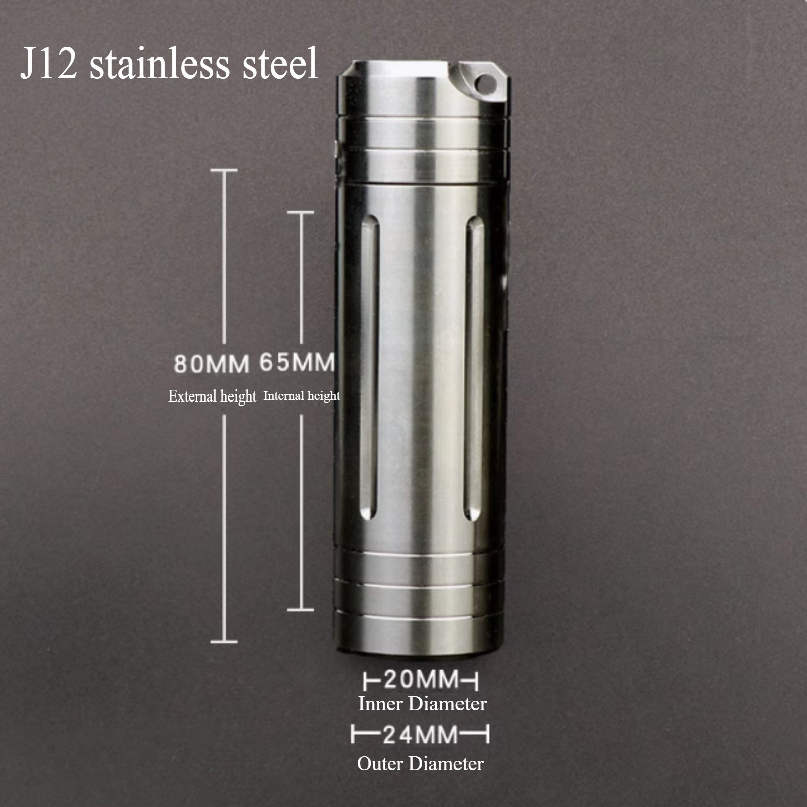 Titanium Alloy Waterproof Case Portable Pill Medicine Capsule EDC Storage Tools